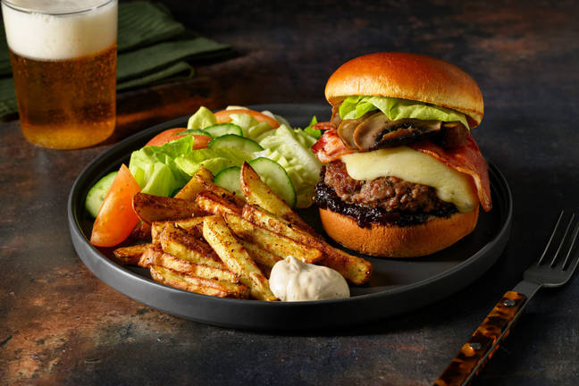 Venison-Beef Cheeseburger & Spiced Fries