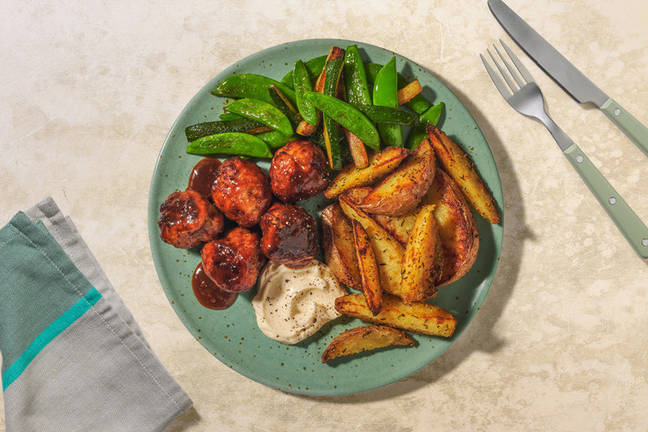 Baked Pork & Sweet Apple Meatballs