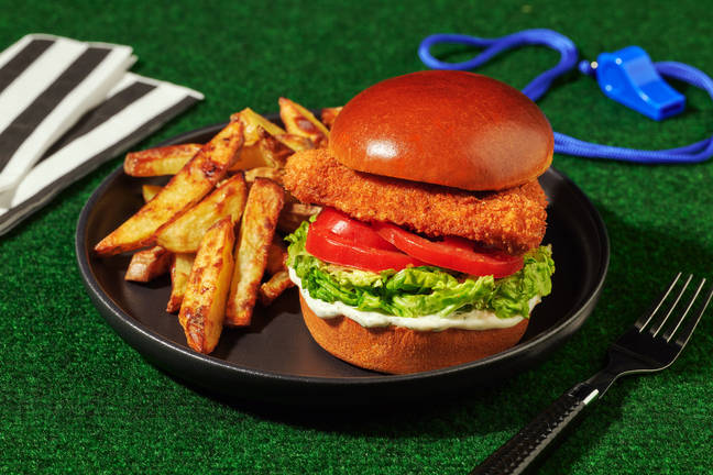 Louisiana Crumbed Fish Burger & Fries 