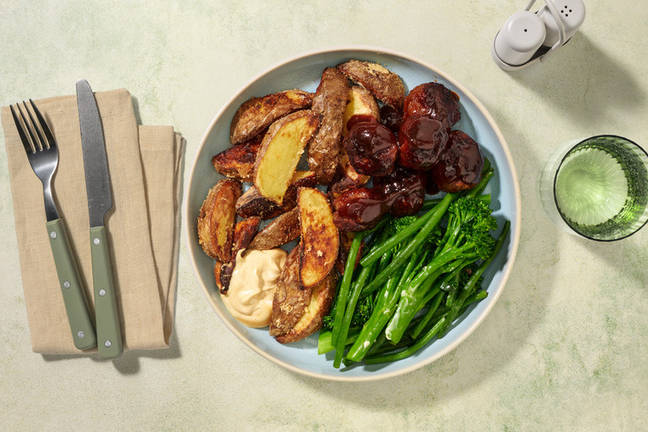 Baked BBQ Pork & Apple Meatballs