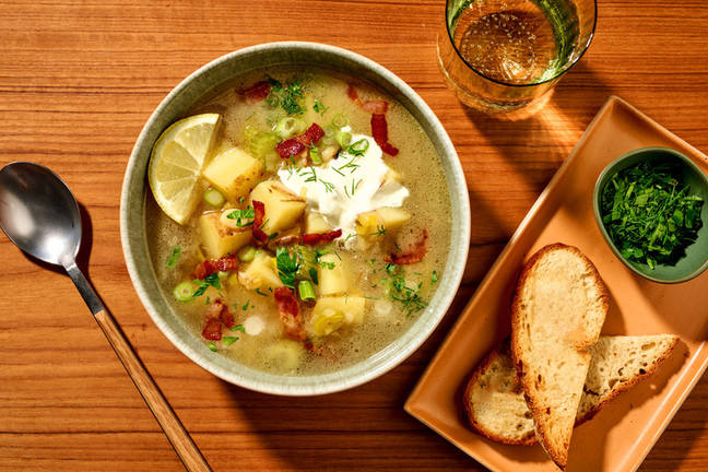 Nordic Bacon, Potato & Leek Soup