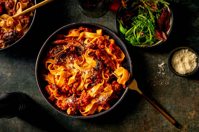 Rich Pork, Bacon & Portobello Mushroom Ragu