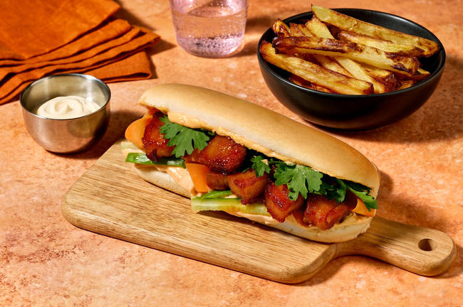 Sticky Pork Belly & Sriracha Mayo Banh Mi