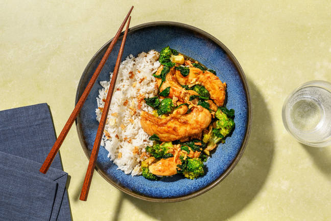 No Chop BBQ-Spiced Chicken & Veg Stir-Fry