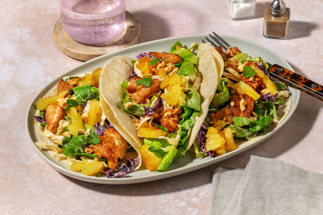 Quick Caribbean Jerk Chicken & Slaw Tacos