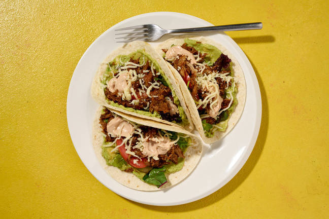 Fiery Pulled Pork & Cheddar Cheese Tacos