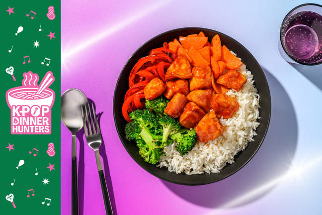 Gochujang Chicken Bites & Garlic Rice