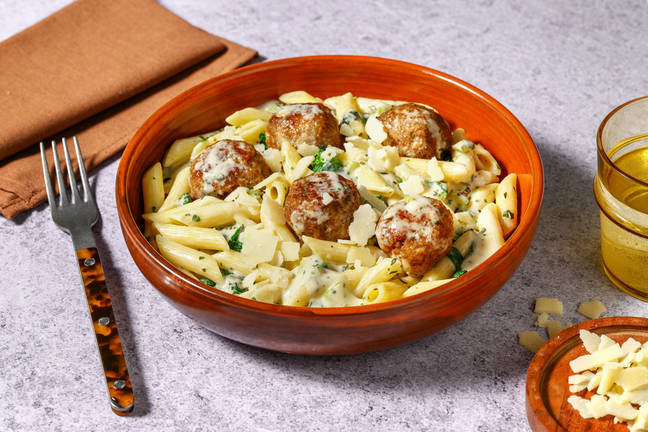 Classic Pork Meatball Penne Bowl
