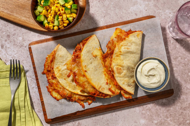Chipotle & BBQ Pulled Pork Quesadillas