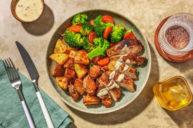 Pre-Marinated Chicken & Creamy Thyme Sauce