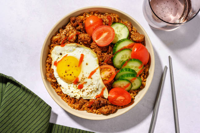 Pork Nasi Goreng & Crunchy Veg