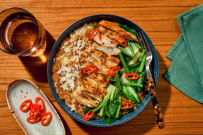 Asian BBQ Chicken & Fragrant Broth Bowl