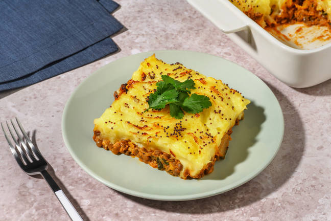 Indian Lentil-Loaded Veg Curry Pie