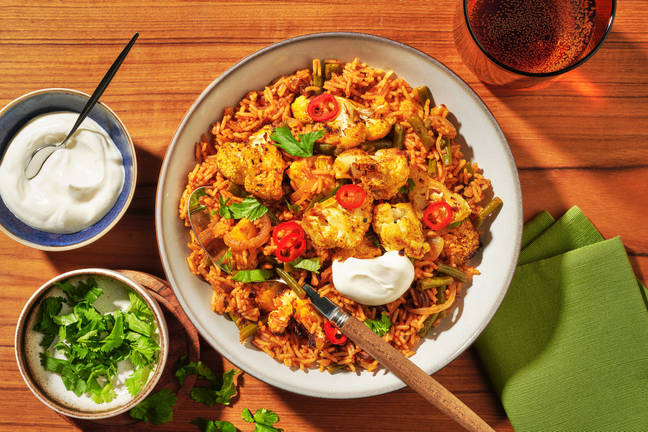 Bengali Roast Cauliflower & Currant Biryani