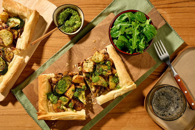 Mushroom, Onion & Potato Filo Galette