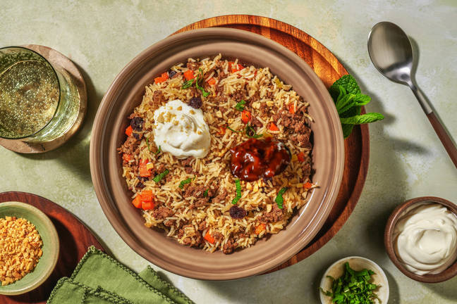 No Chop Lamb & Jewelled Veggie Biryani 