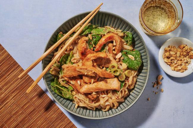 Express Chicken & Peanut-Chilli Rice Noodles