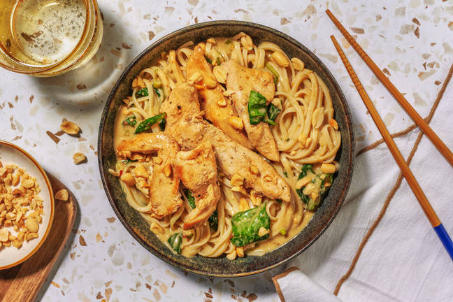 Express Chicken & Peanut-Chilli Rice Noodles