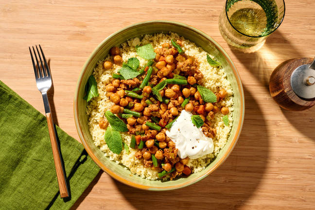 Quick Chermoula Lamb & Chickpea Couscous