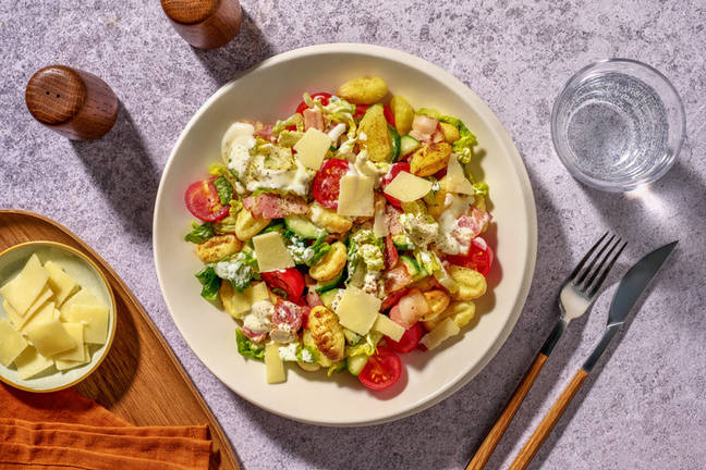 Crispy Gnocchi & Bacon Caesar Salad