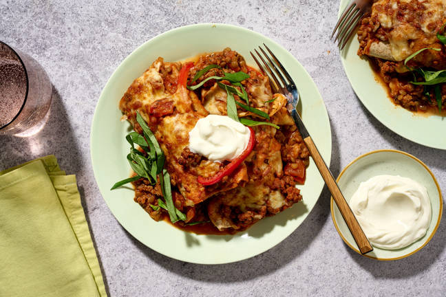 Sportersfavoriet: Enchilada's met rundergehakt, kaas en linzen