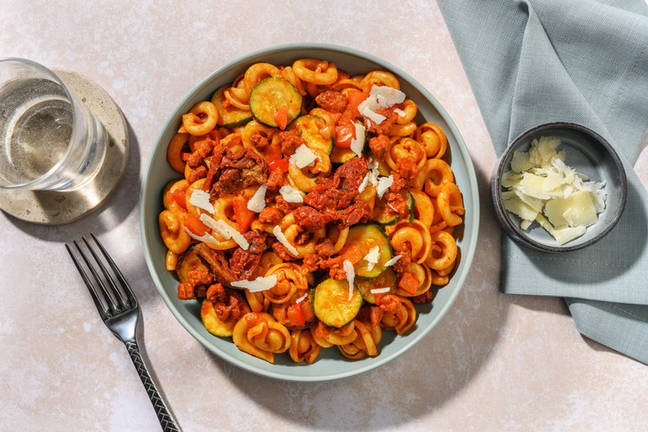 Rustic Chorizo & Semi-Dried Tomato Pasta
