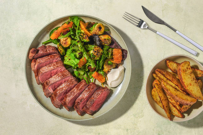 Peppered Beef Rump & Oregano Wedges