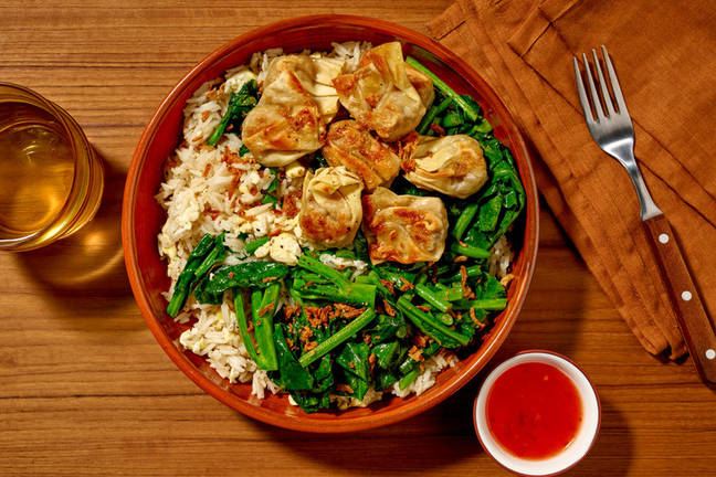 Crispy Prawn Wontons & Egg Fried Rice