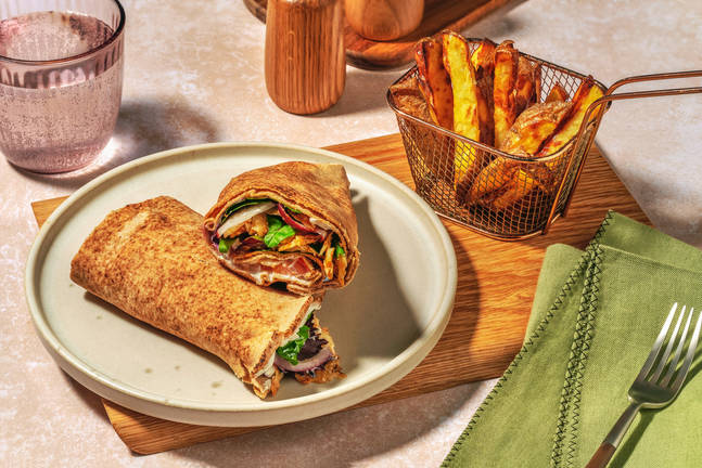 Shawarma-Style Shaved Halloumi Wraps