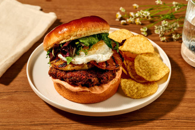 'The Works' Smokey Beef & Pineapple Burger