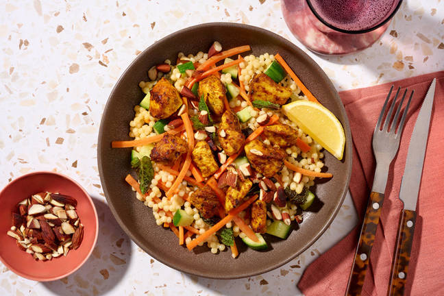 Speedy Honey Chicken & Pearl Couscous Salad