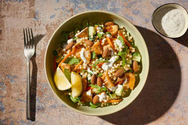 Spiced Honey Chicken & Pearl Couscous Salad