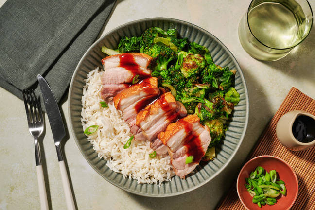 Crispy Roast Pork Belly Rice Bowl