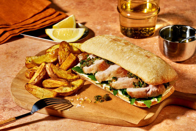 Porchetta-Style Crispy Pork Belly Ciabatta