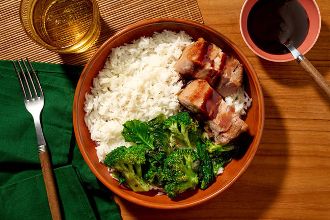 Sichuan Roast Pork Belly & Asian Greens