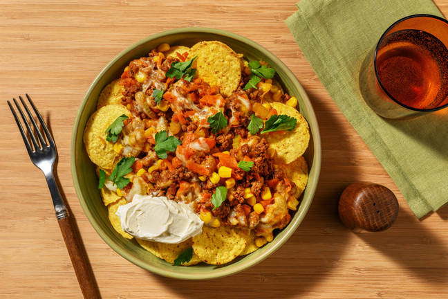 Loaded Tex-Mex Beef Nachos