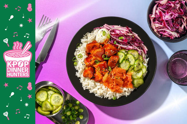 Sticky Korean Chicken & Garlic Rice Station