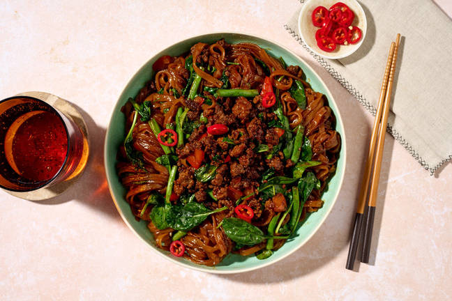 Malaysian Stir-Fried Beef & Pork Rice Noodles