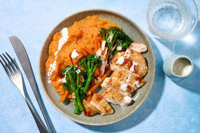 Golden Chicken & Garlic Kūmara Mash