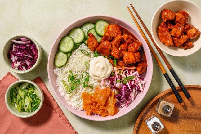 Sticky Korean Chicken & Garlic Rice Station