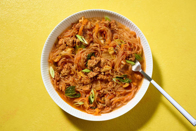 Fast Fiery Korean Pork & Sweet Potato Noodles