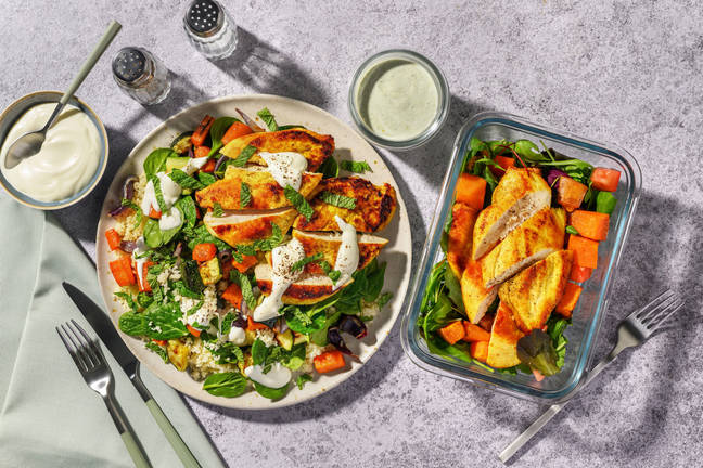 Chermoula Chicken & Roast Veggie Couscous for Dinner