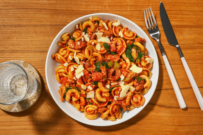One-Pot Saucy Pork & Leek Orecchiette