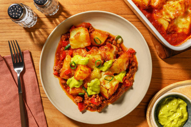 Cheesy Mexican Beef & Potato Hash 