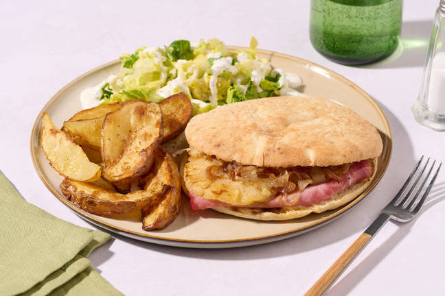 Smoked Ham & Charred Pineapple Pita Pockets