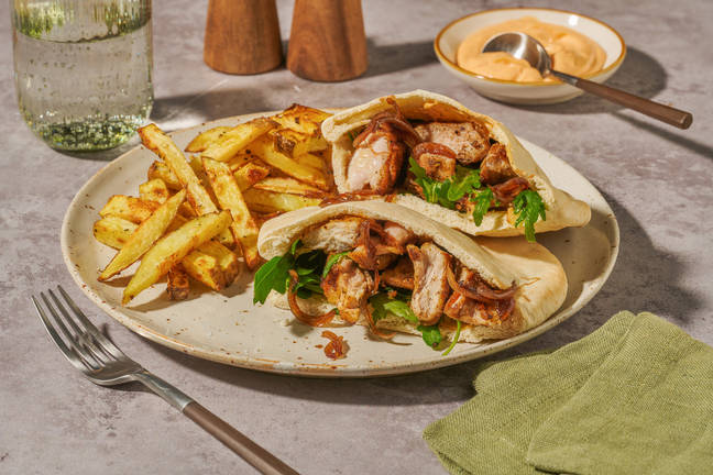 Peri-Peri Chicken & Sticky Onion Pita