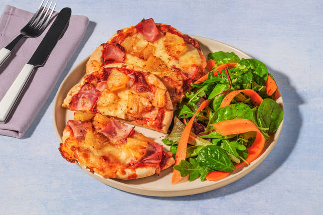 Smoked Ham & Pineapple Flatbread Pizzas 