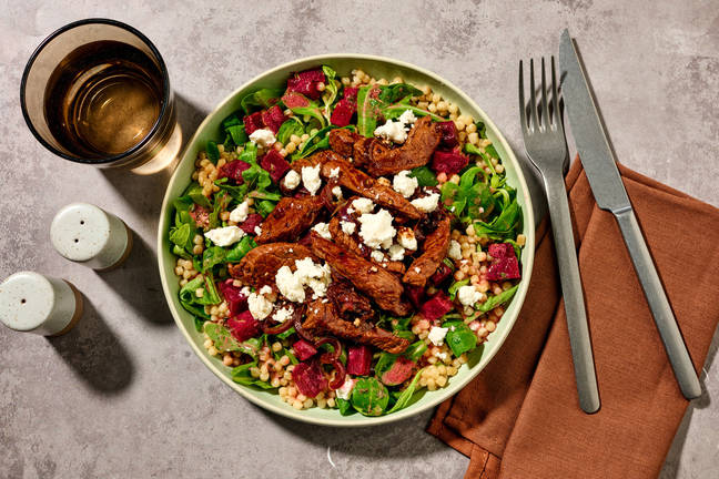 Focus sport : Steak, vinaigre balsamique & fromage à la grecque