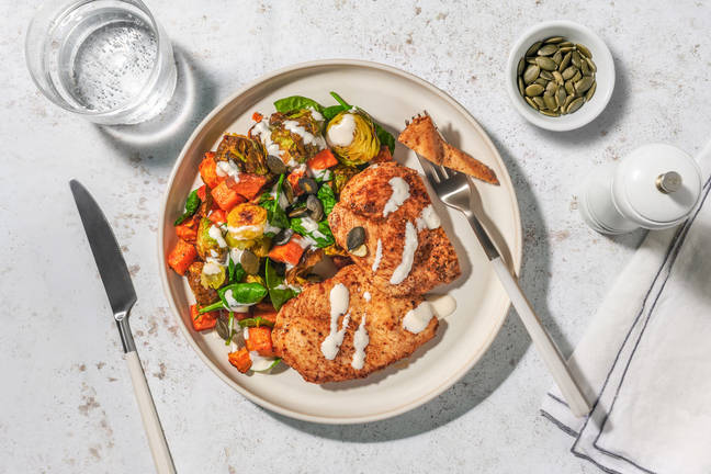Aussie Chicken & Brussels Sprouts Toss