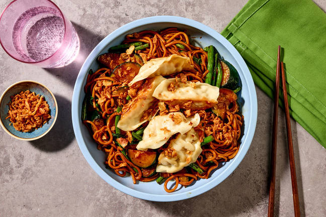Prawn Dumplings & Umami Noodle Sitr-Fry